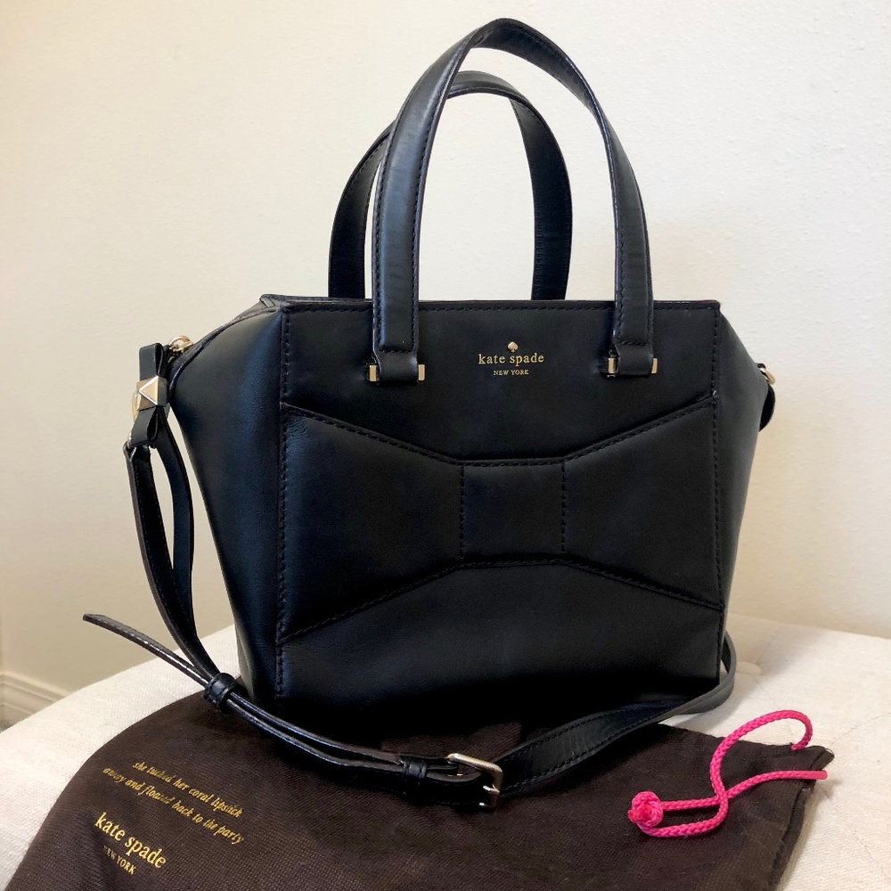 Kate Spade Black Leather 2 Park Avenue Beau